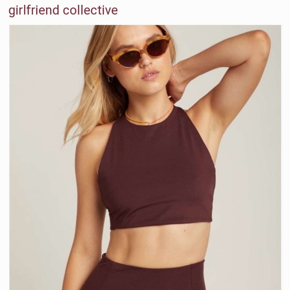 Girlfriend collective Topanga bra in acorn